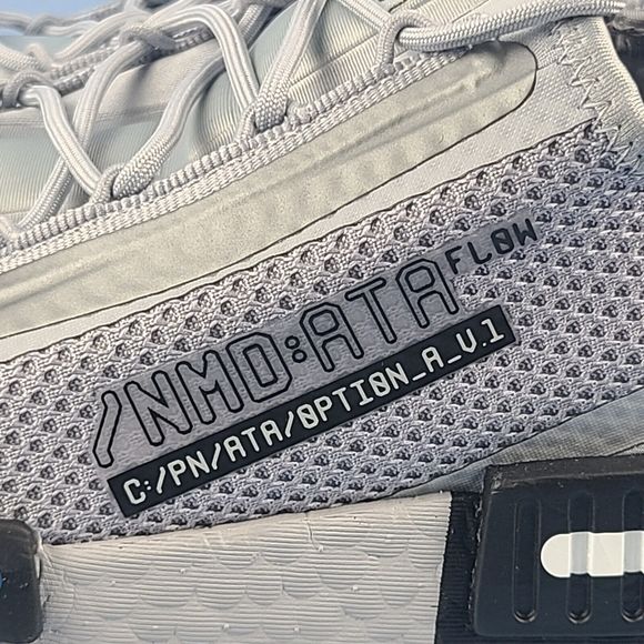 Adidas Running Shoes Mens Size 8.5 NMD R1 Spectoo NASA Halo Silver Orange FZ3200 - Picture 2 of 16